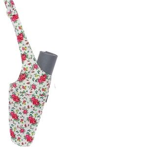 Women's White w Floral  Roses Yoga Mat Sling Bag Lish NWT